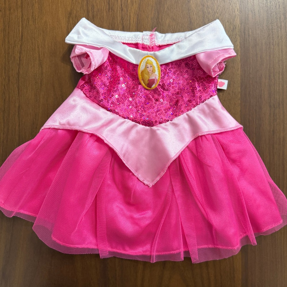 Build A Bear Disney Princess Aurora Pink Dress